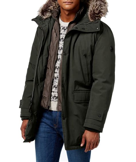 michael kors mens fur jacket|michael kors men's winter coats.